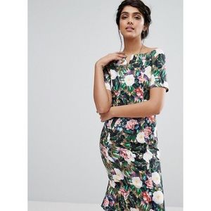 NWT ASOS Paper Dolls Tall Off Shoulder Midi Dress